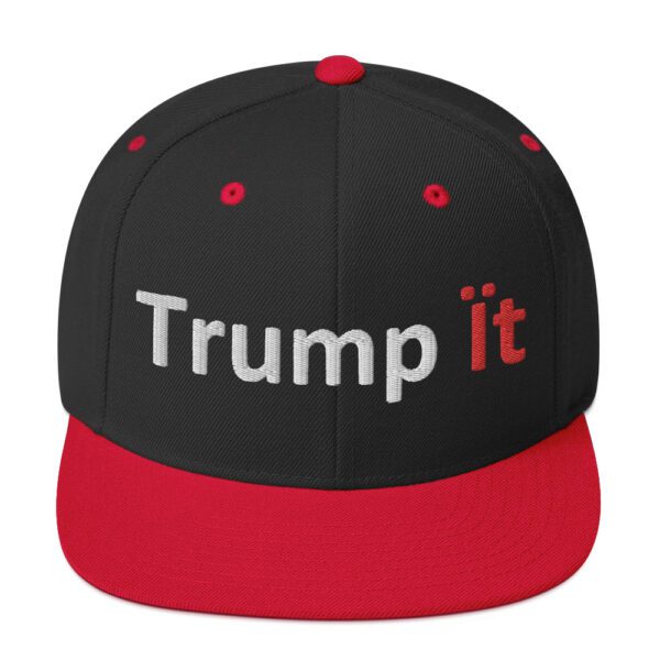 Black and red "Trump it" baseball cap.