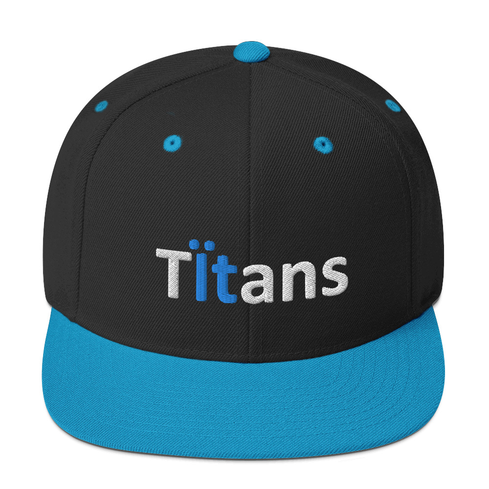 Black and blue "Titans" embroidered hat.
