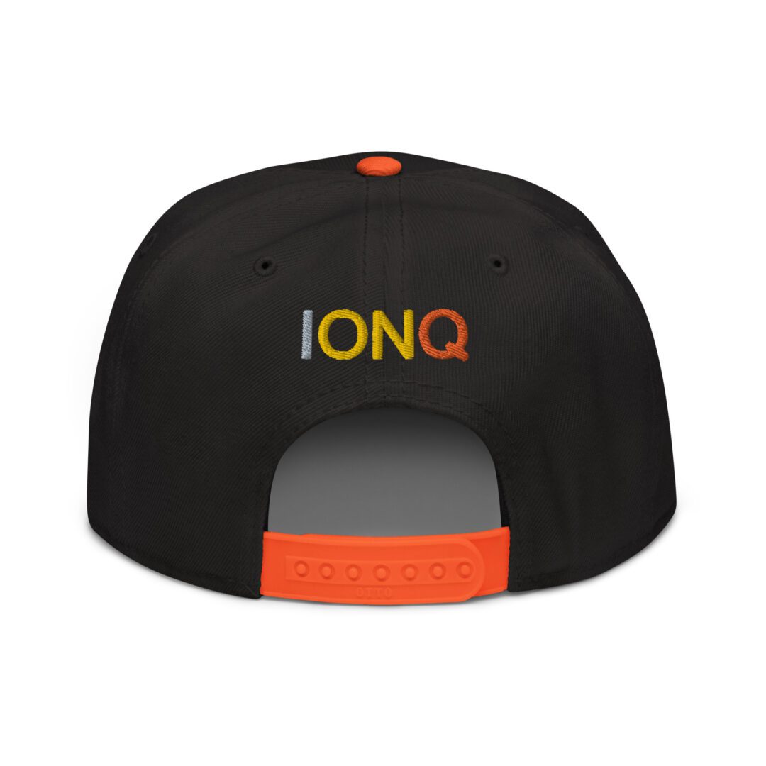 Black cap with "IONQ" logo on back.