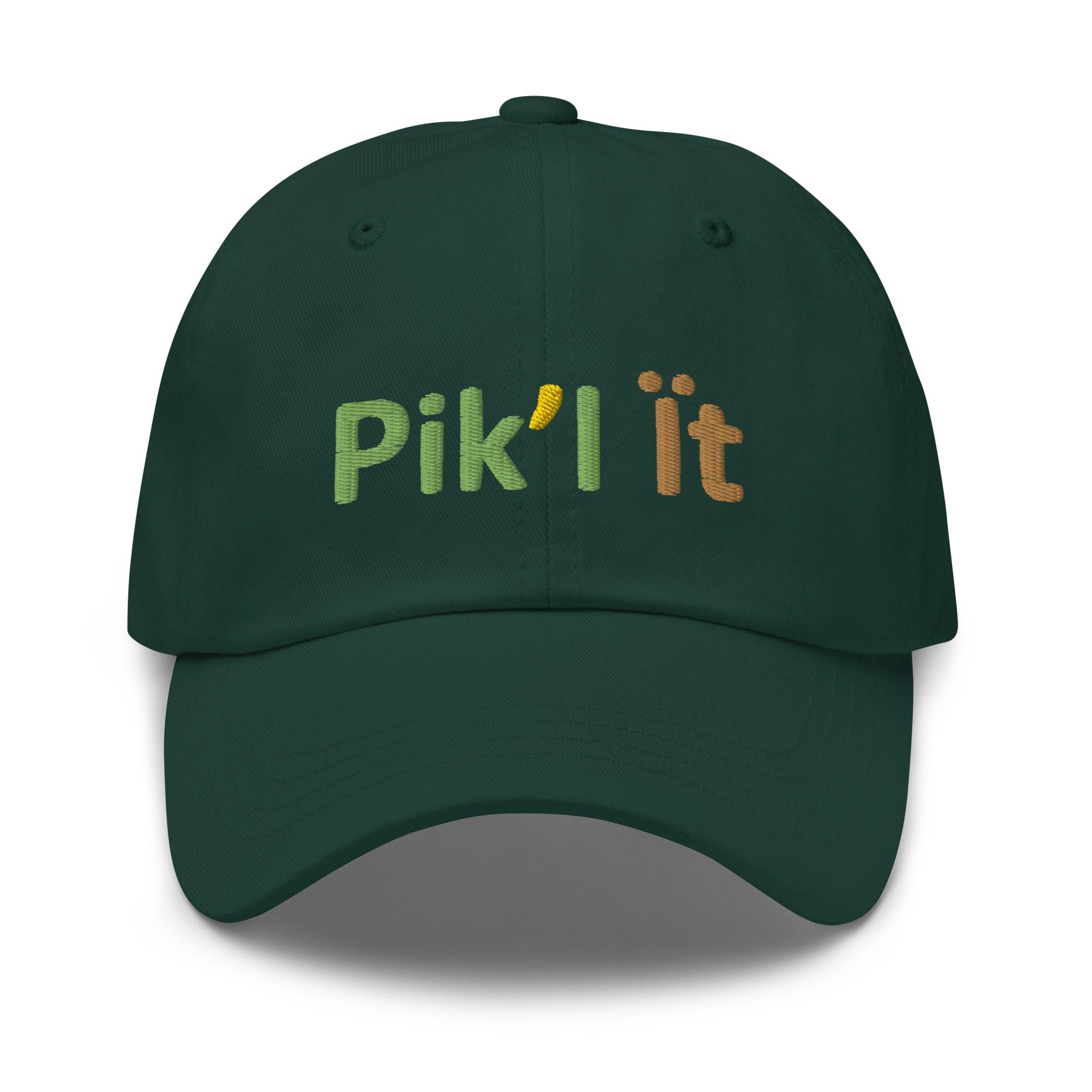 Pik'l it classic-dad-hat-spruce-front-6403a0bf23e24